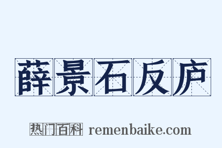 薛景石反庐是什么意思的图片